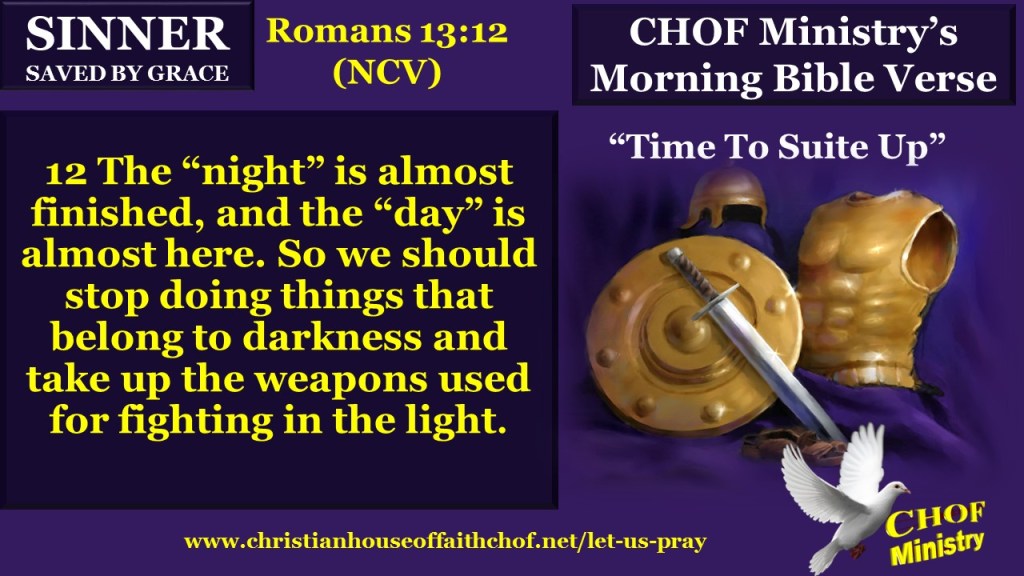 “Time To Suite Up”&nbsp;(Prayer)