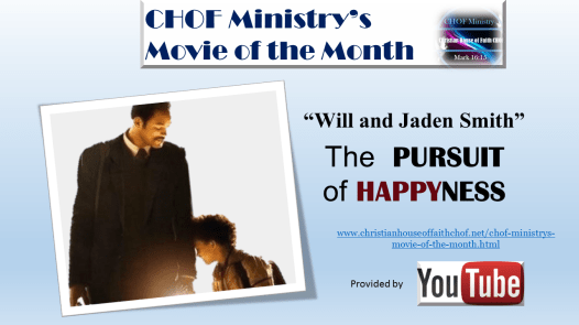 July Movie of the month Pursuit of Happyness